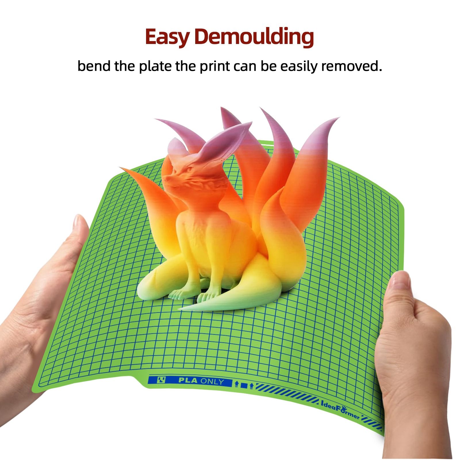 IdeaFormer Low-Temperature Build Plate For Bambu Lab P1P/P1S/X1C/X1/X1E/A1, 257×257mm Cold Plate For Bambu Series Printer