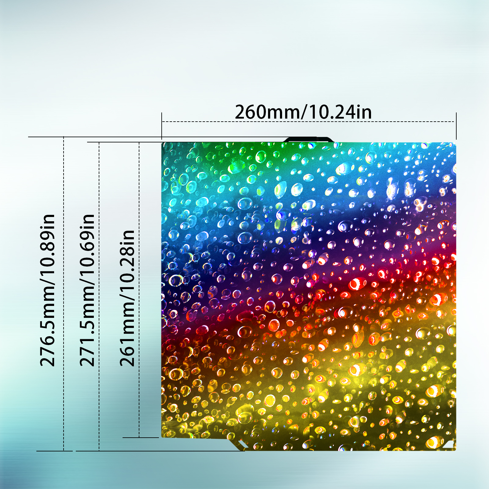 IdeaFormer Smooth Build Plate, Sweetheart+Waterdrop Spring Steel Spring Steel Build Plate for Elegoo Centauri Carbon 3D Printer