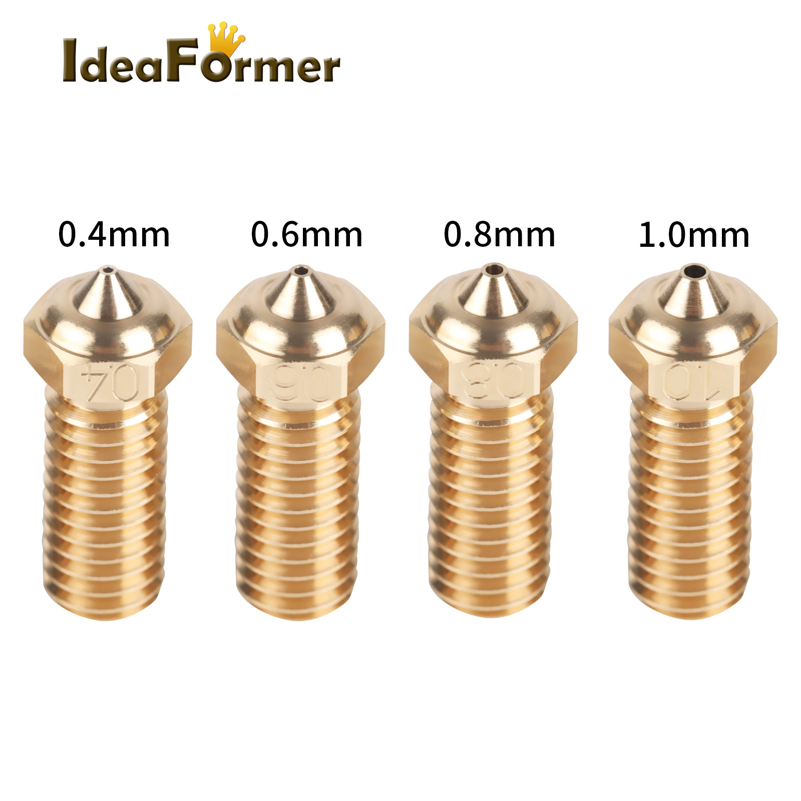 Iderformer 5PCS Brass Nozzles for XPLUS3, 3D Printer Parts High Speed