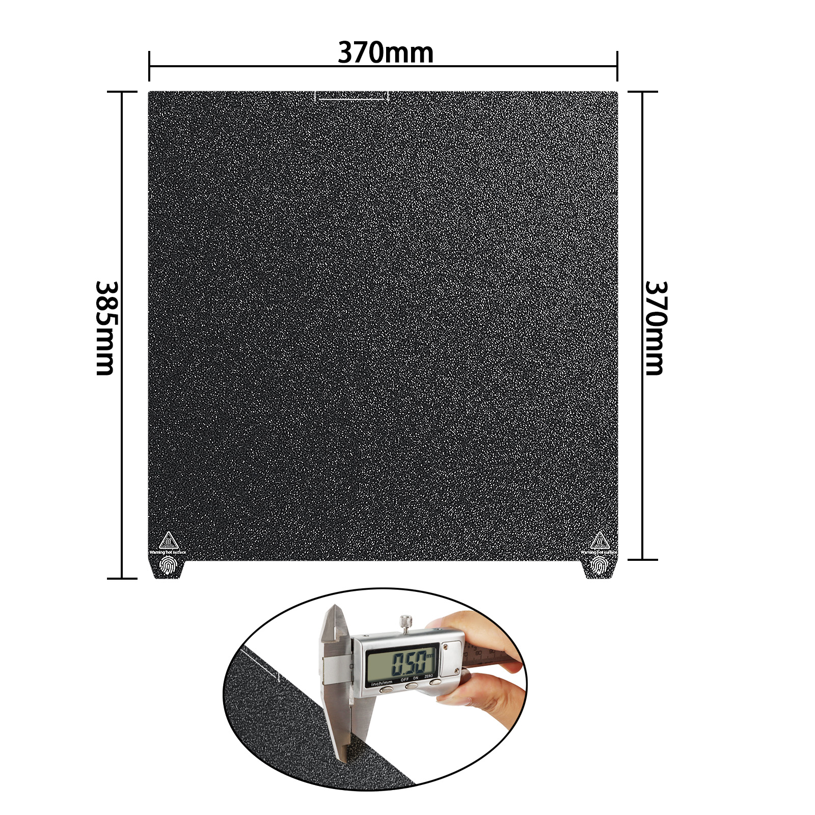 IdeaFormer Double-Sided Textured PEI Printing Sheet， Black PEI Plate Spring Steel Build Plate For Creality K2 Plus