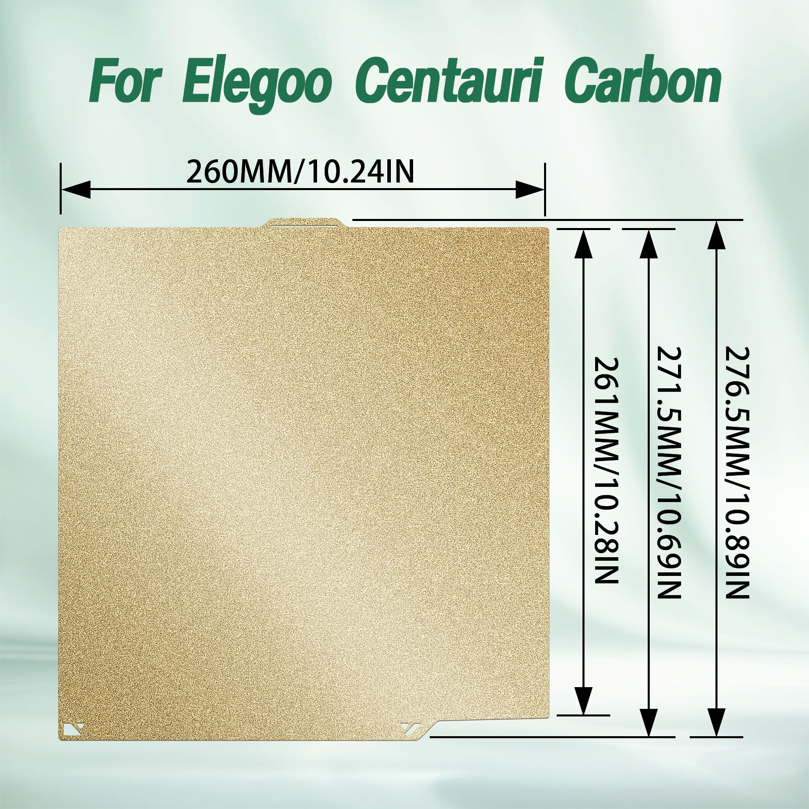 IdeaFormer Double-Sided Textured PEI Build Plate, Flexible Printing Sheet for Elegoo Centauri Carbon 3D Printer